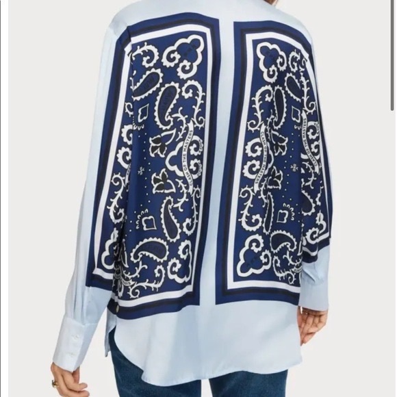 🩵- Scotch & Soda bandanna print shirt Maison Scotch - Picture 3 of 6